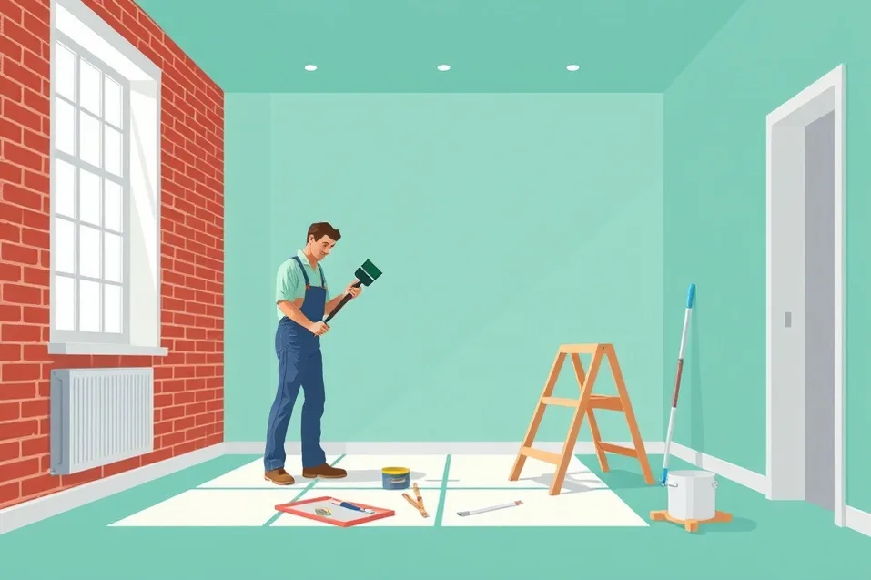 Intérieur rénové après travaux de peinture à Bondy