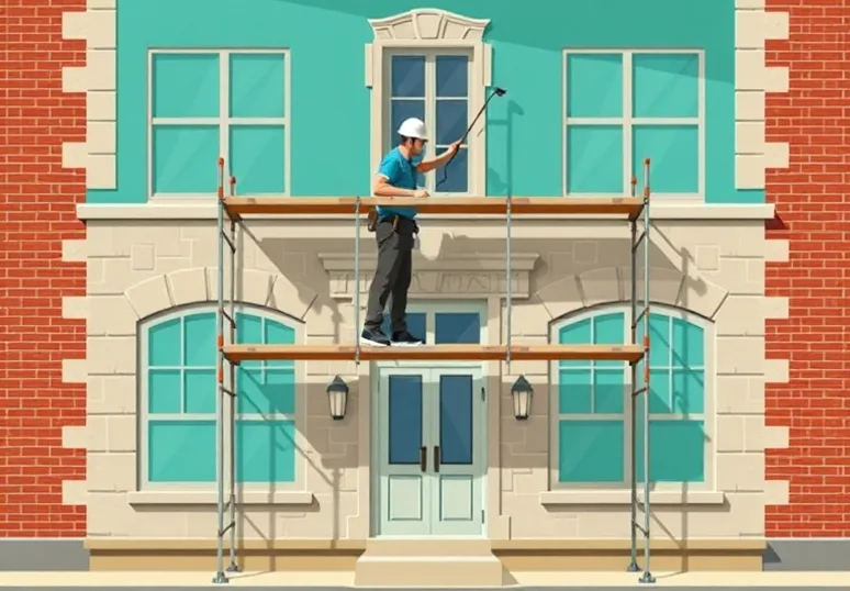 Ravalement de façade en pierre, nettoyage et application d'enduit